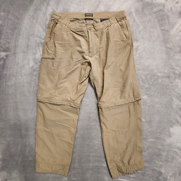 Craghoppers Cargo Pants 38 Khaki Convertible Solar Shield Shorts Camping Hiking - Picture 1 of 16